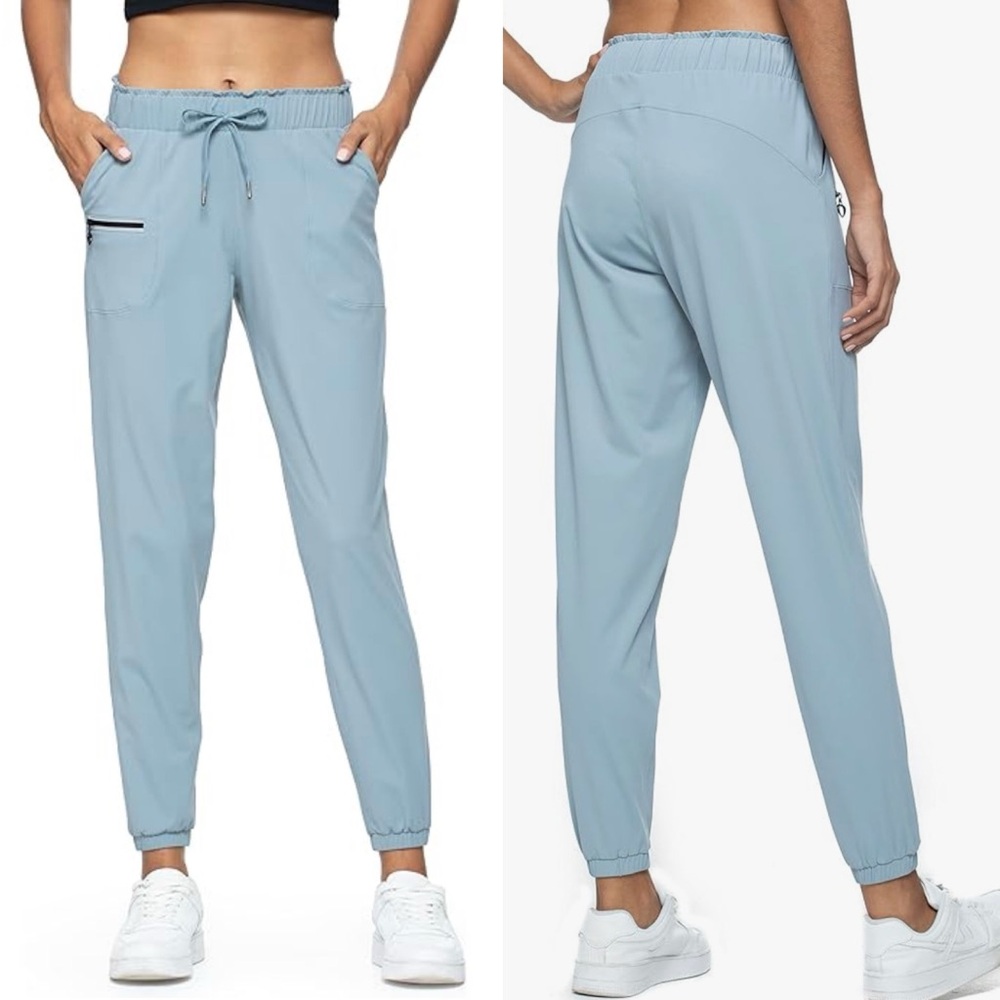 NWT Kcutteyg Women's Light Blue Jogger Side Pockets Lightweight Athletic Sz 2XL